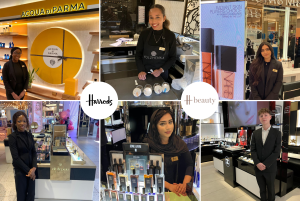 Image grid containing photos of Fortem & Mode retail consultants in Harrods.